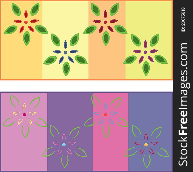 Background with eight flowers simples. Background with eight flowers simples