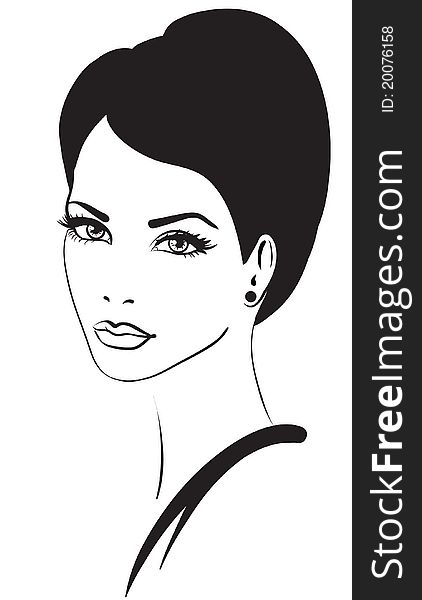 Beauty woman face icon