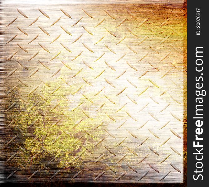 Raster grunge background with metal texture