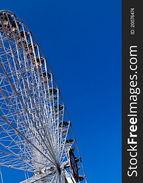 A ferris wheel in Vienna's amusement park. A ferris wheel in Vienna's amusement park