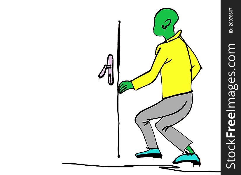 Alien at the door