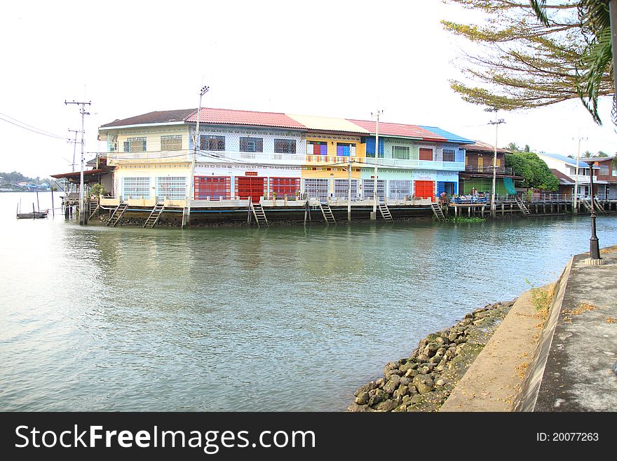 A colors home waterside in Thailand