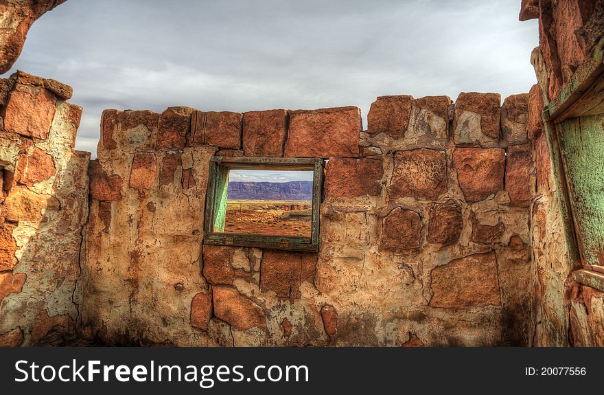 An interior look of the stone house that Blanch Russell built in 1927 along the Vermillion cliffs in Arizona. An interior look of the stone house that Blanch Russell built in 1927 along the Vermillion cliffs in Arizona.