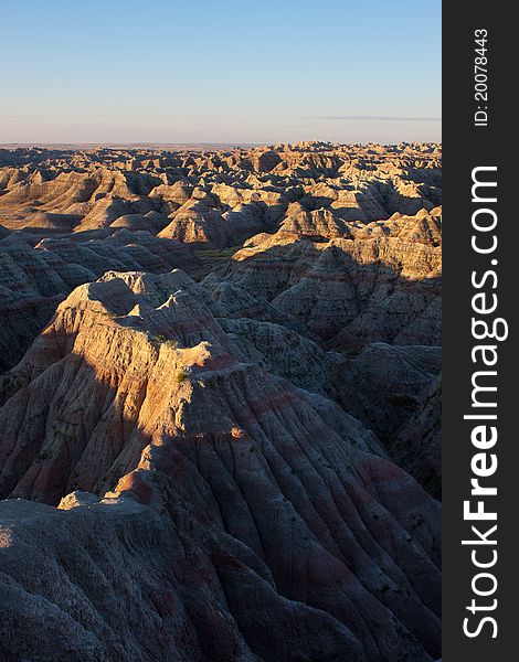 Sunrise in the south dakota badlands. Sunrise in the south dakota badlands