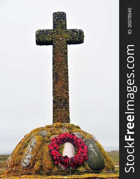 A Remmembrance Cross  in Island Stroma, Caithness, Scotland, U.K