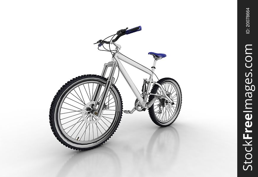 Bicycle isolated on white background