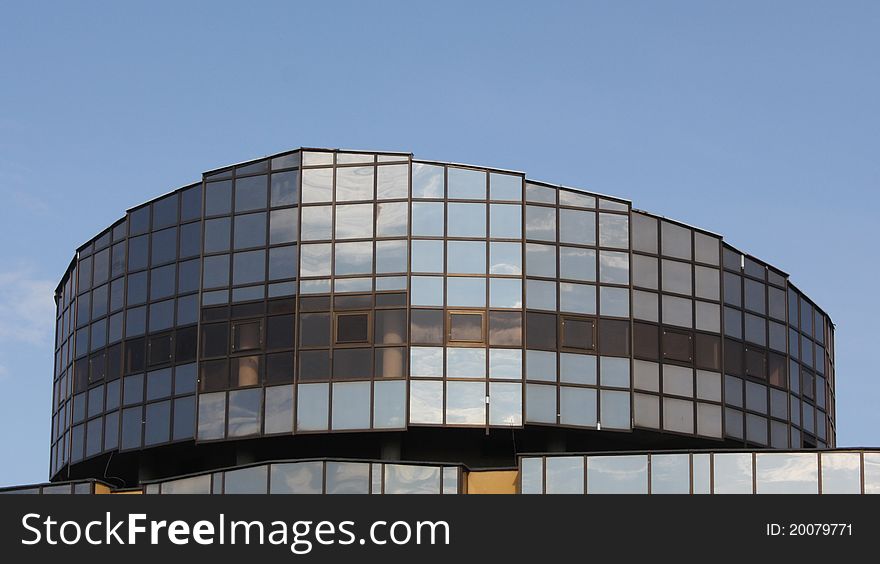 Fragment of an office building in the center of Ryazan on Lenin Avenue. Fragment of an office building in the center of Ryazan on Lenin Avenue