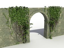 A Stone Wall With Ivy №2 Stock Images A Stone Wall With Ivy №2 Stock Images