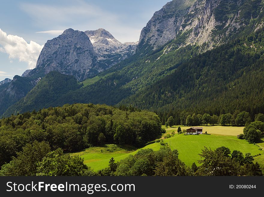 House in Austrian Alps, Tirol, summer. House in Austrian Alps, Tirol, summer