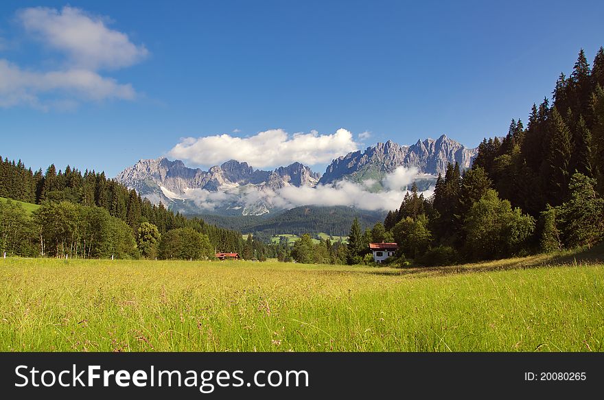 Mountains in Austrian Tirol, Alps, panoramic view. Mountains in Austrian Tirol, Alps, panoramic view