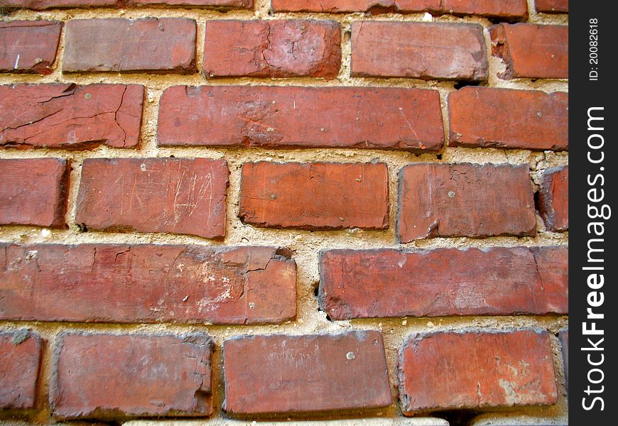 This is wall made from and red bricks