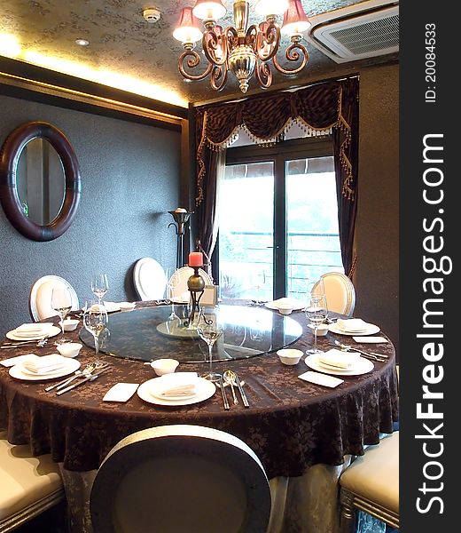 Table and chairs of luxury chinese restaurant. Table and chairs of luxury chinese restaurant.