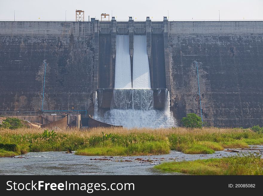 Water barrier dam in Thailand