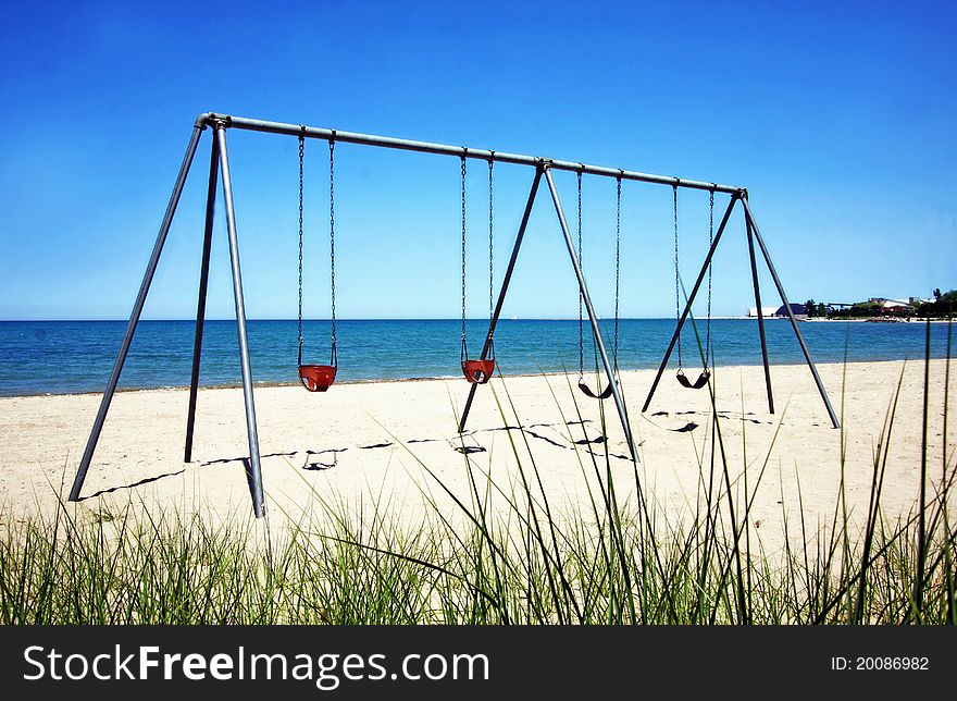 A fence along the beach