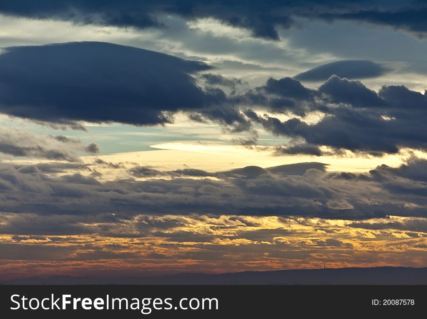 Wonderful vibrant and ethereal cloudscape.