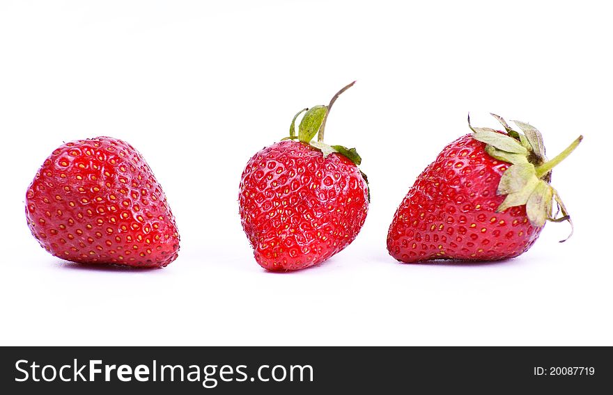 Strawberries On White Background