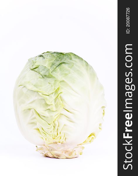 A beautiful cabbage isolated on white