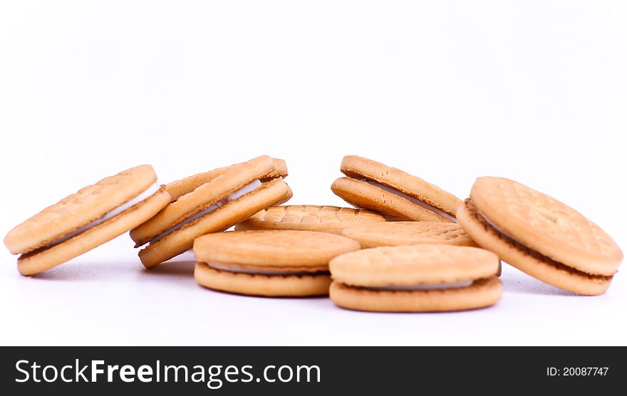 Cookies On White Background