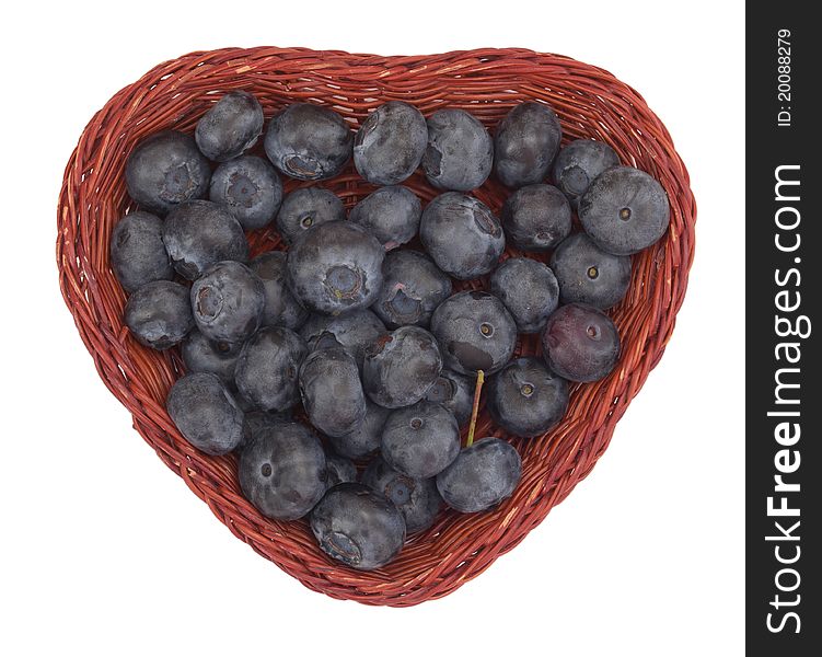 In the heart shape dish isolated on the white. In the heart shape dish isolated on the white