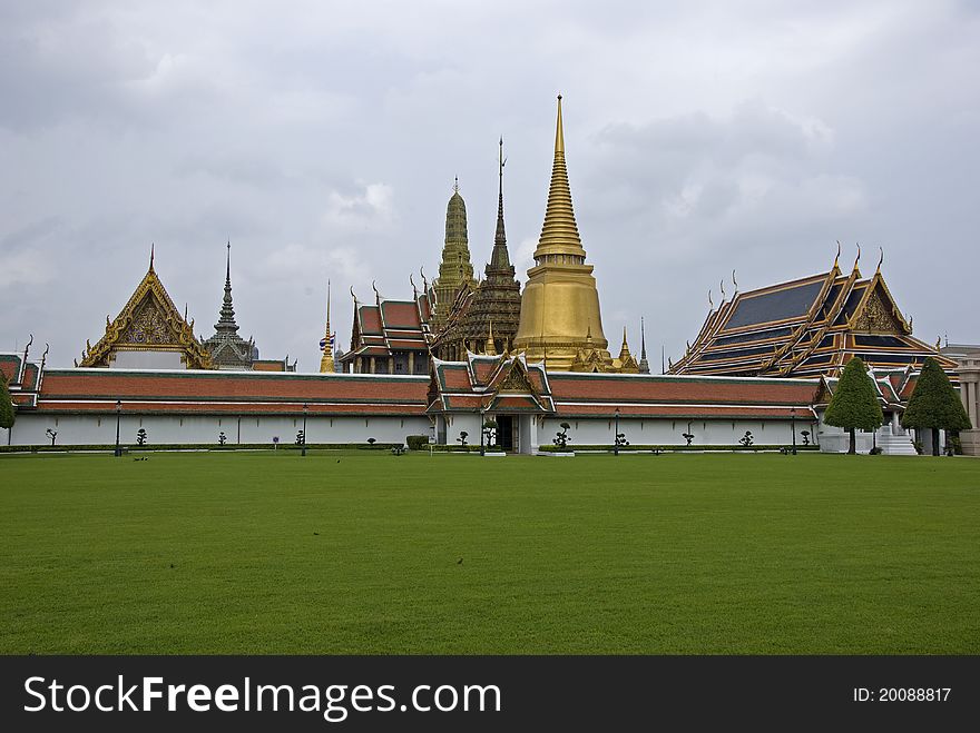 Wat Phra Kaew, Bangkok , Thailand. main temple in the Grand Palace.