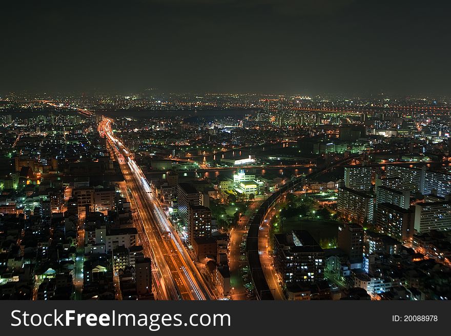 Osaka From Skyscraper