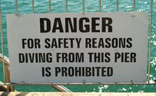 No Diving Sign Royalty Free Stock Photos No Diving Sign Royalty Free Stock Photos