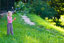 Girl Blow Bubbles Stock Images Girl Blow Bubbles Stock Images