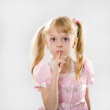 The Secret Of A Little Girl Stock Photos