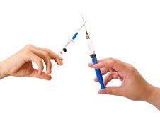 Hand With A Syringe Royalty Free Stock Images Hand With A Syringe Royalty Free Stock Images