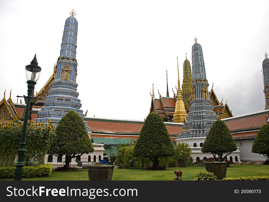 Wat Phra Kaew, Bangkok , Thailand. main temple in the Grand Palace.