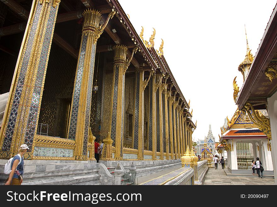 Wat Phra Kaew, Bangkok , Thailand. main temple in the Grand Palace.