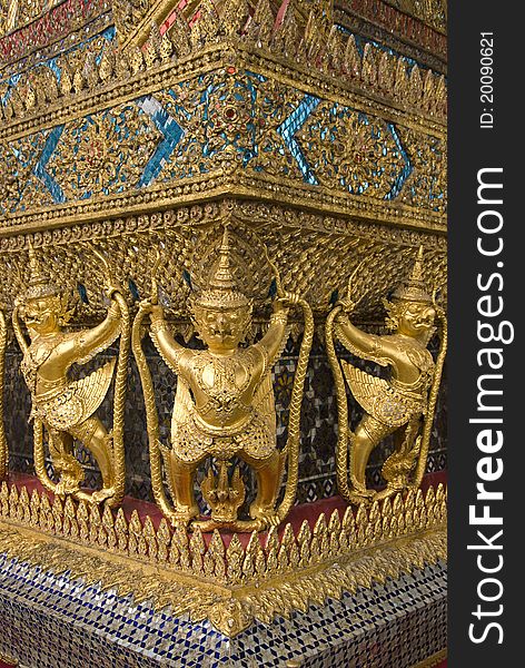 Wat Phra Kaew, Bangkok , Thailand. main temple in the Grand Palace.