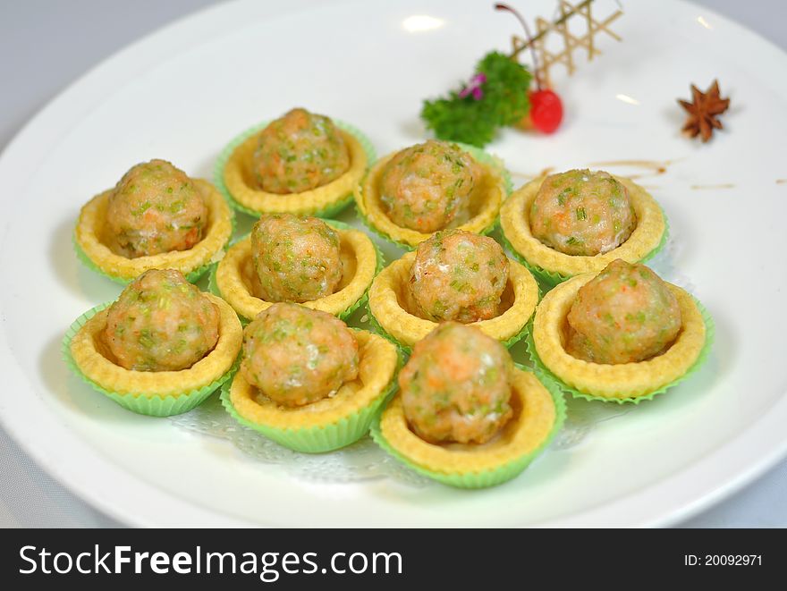 Chinese cuisine - fried vegetable balls. Chinese cuisine - fried vegetable balls