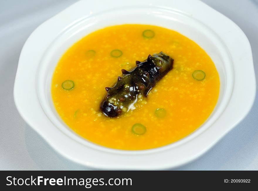 Chinese food - millet gruel sea cucumber