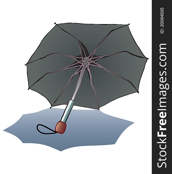 Umbrella Doodle Illustration.