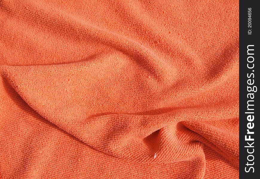 Fur blanket with orange color. Fur blanket with orange color
