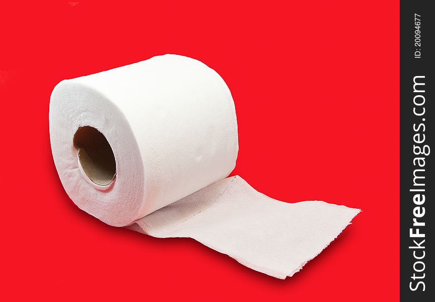 Isolated Tissue on red background. Isolated Tissue on red background.