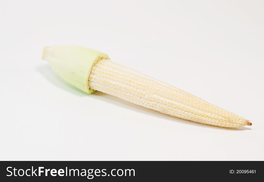 Baby corn isolated on white. Baby corn isolated on white.