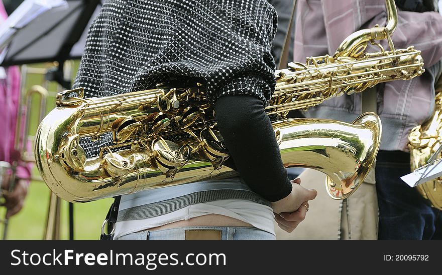 The Musician With A Baritone Saxophone