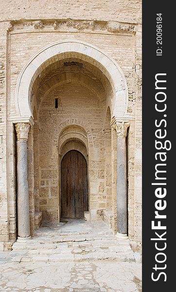 Ancient door of Ribat, Morastir, Tunisia. Ancient door of Ribat, Morastir, Tunisia