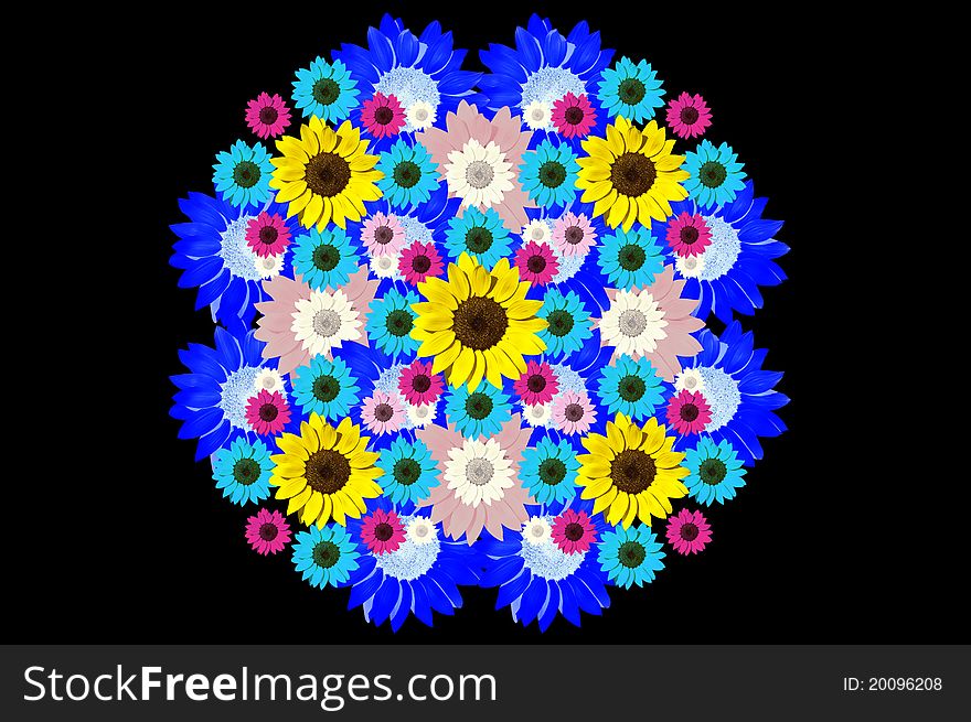 Make use of the pattern of blossom picture material design. Make use of the pattern of blossom picture material design