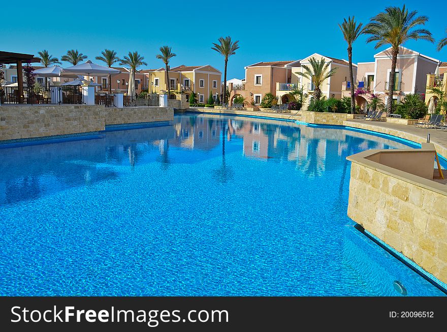 Mediterranean holiday resort on a beautiful sunny day. Mediterranean holiday resort on a beautiful sunny day