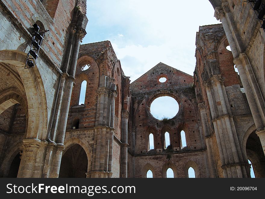 San Galgano abbey in the province of Siena, in Tuscany