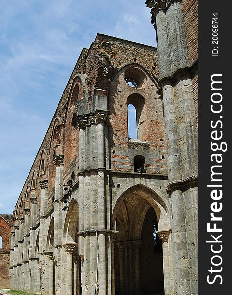 San Galgano abbey in the province of Siena, in Tuscany