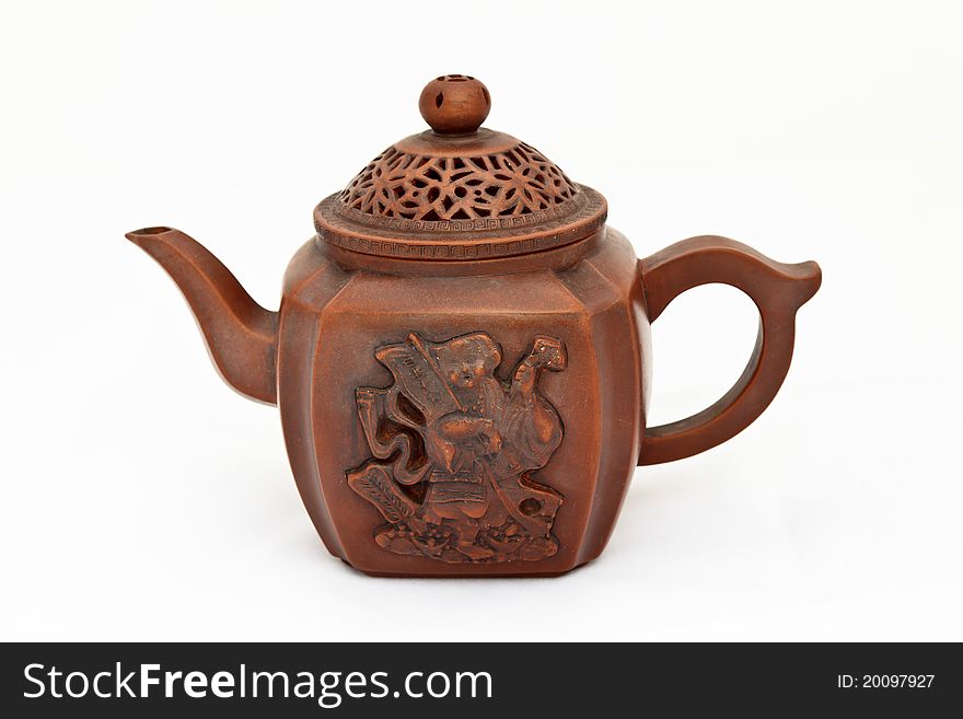 Traditional style Chinese teapot isolated