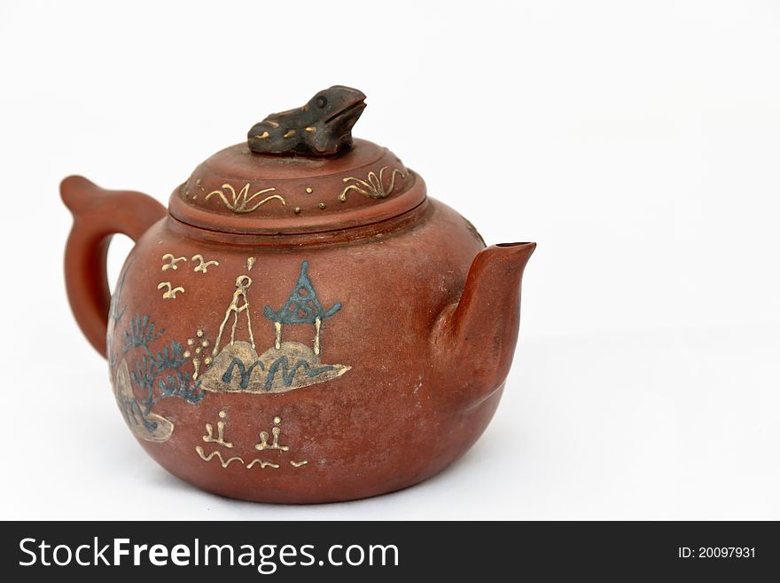 Traditional style Chinese teapot isolated