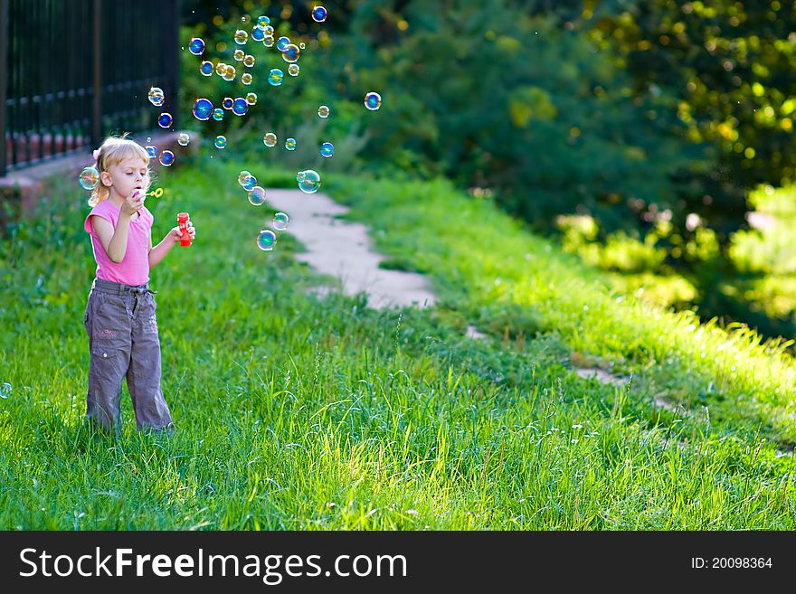 Girl Blow Bubbles