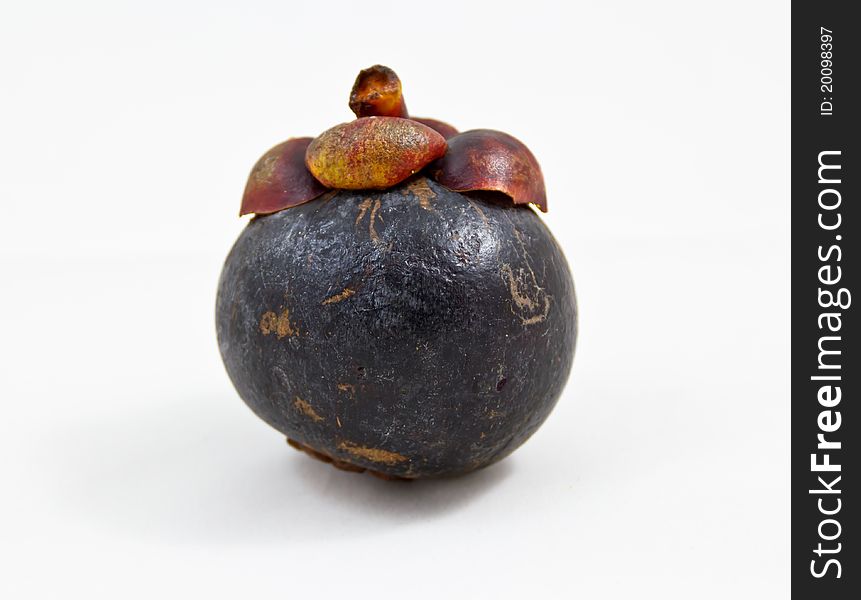 Mangosteen Thai tropical fruit isolated