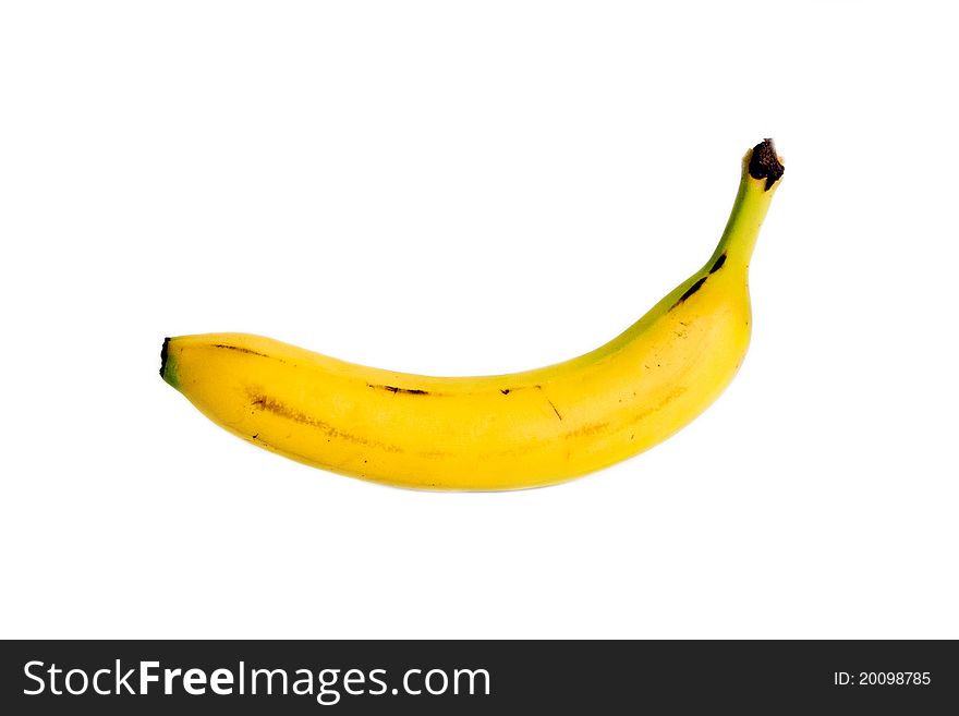 Yellow banana isolated on white background