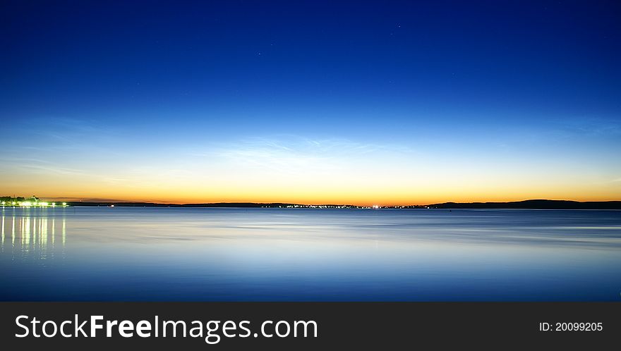 Onego Lake At Night